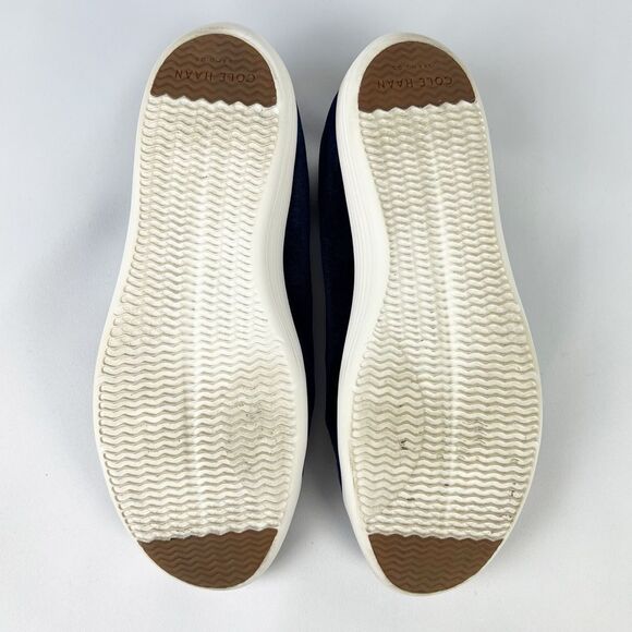 Cole Haan Grand OS Crosscourt II Navy Blue Velvet Sneakers 9.5 - Picture 6 of 7